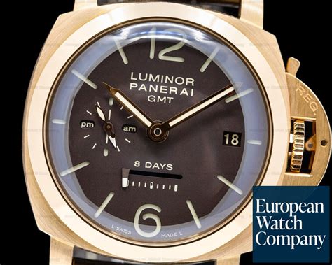 Panerai Luminor 1950 Pam 289 8 Day GMT, 18K Rose Gold .